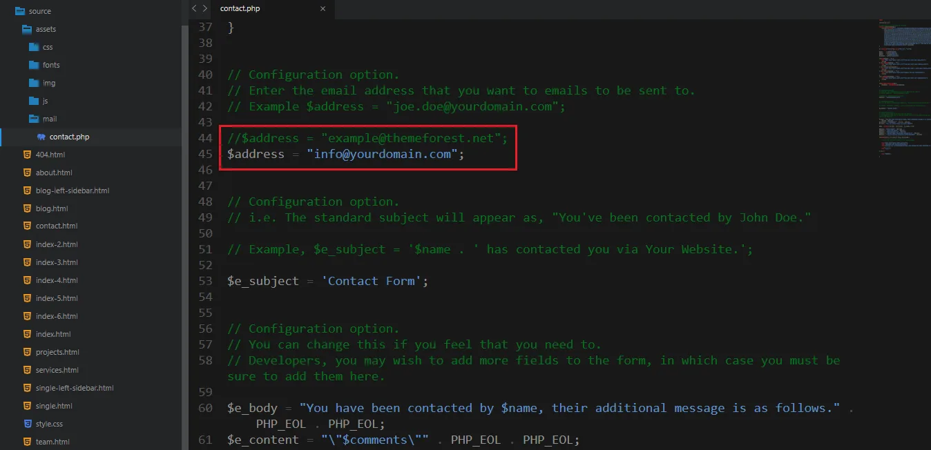 1. Modify your email here to receive emails from contact for - dqd